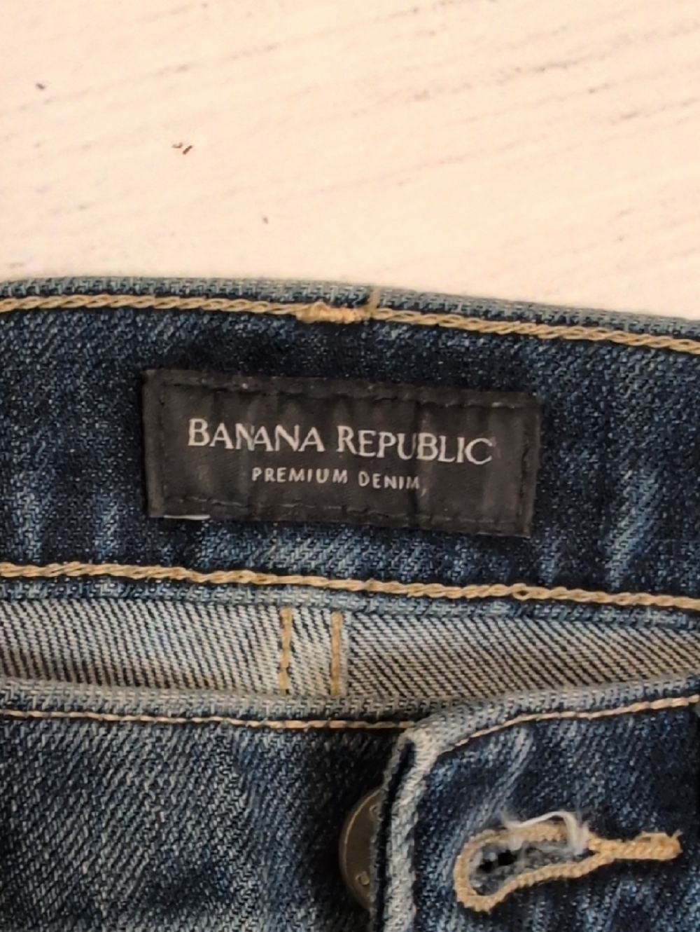 Banana Republic High-Rise Slim Straight Jeans in Dark Blue - Size 27 - Picture 5 of 10